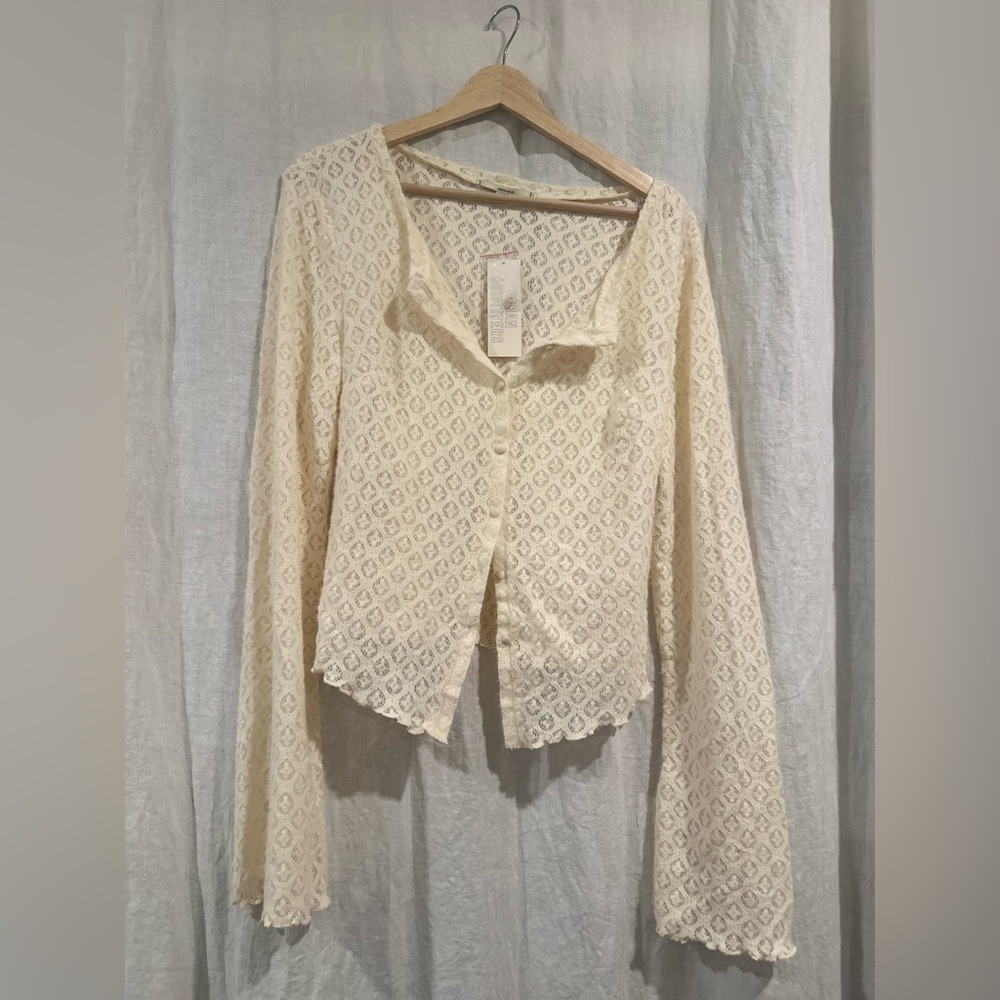 urban outfitters | kimchi blue cassidy cardigan - Ivory (xl) (nwt)